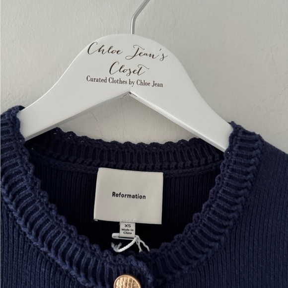 REFORMATION Catalina Navy Cotton Mini Dress XS - Picture 4 of 6